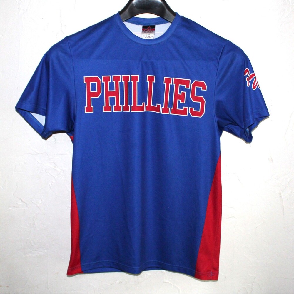 Philadelphia Phillies 10 Tshirt Small S Alleson Athletic MLB Baseball blue red